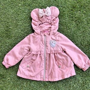 Disney Pink Hooded Jacket with Minnie Bow Ears